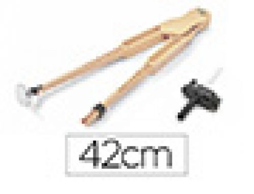 Compasso para quadro faibo de plastico com adaptador imitacao em madeira 42 cm , Faibo , 79949 , 8425901238017